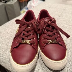 GUESS Women's Burgundy Sneakers